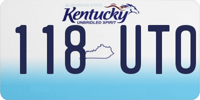 KY license plate 118UTO