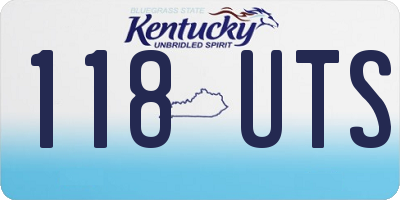 KY license plate 118UTS