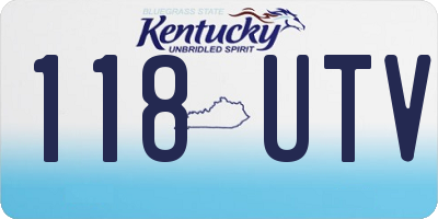 KY license plate 118UTV