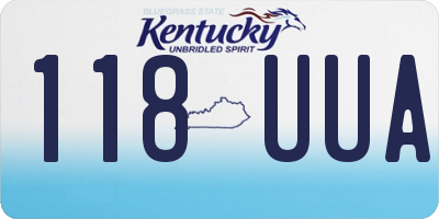KY license plate 118UUA