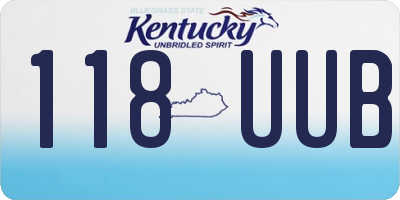 KY license plate 118UUB