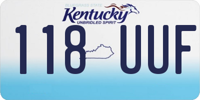 KY license plate 118UUF