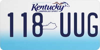KY license plate 118UUG
