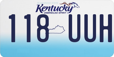 KY license plate 118UUH