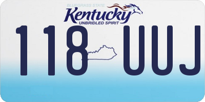 KY license plate 118UUJ