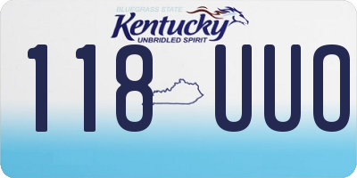 KY license plate 118UUO