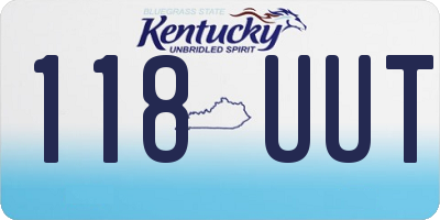 KY license plate 118UUT