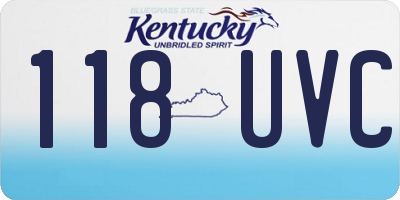 KY license plate 118UVC