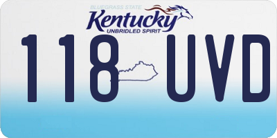 KY license plate 118UVD