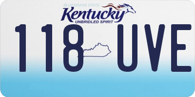 KY license plate 118UVE