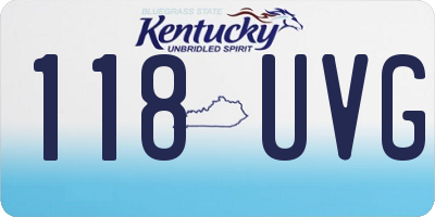 KY license plate 118UVG
