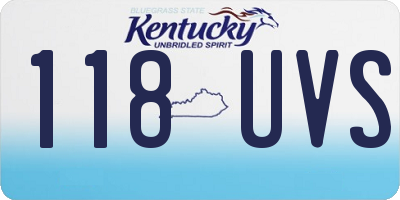 KY license plate 118UVS