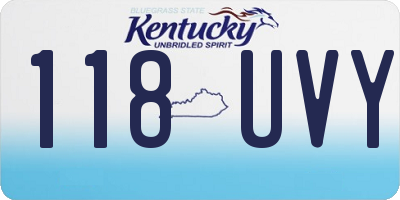 KY license plate 118UVY