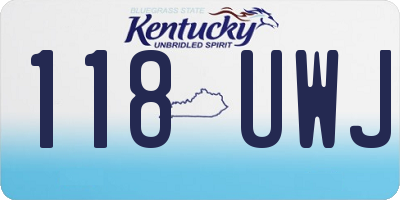 KY license plate 118UWJ