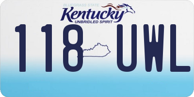KY license plate 118UWL