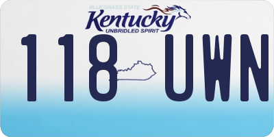 KY license plate 118UWN