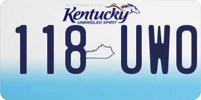 KY license plate 118UWO