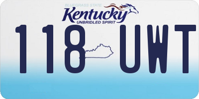 KY license plate 118UWT