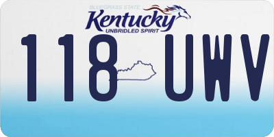 KY license plate 118UWV