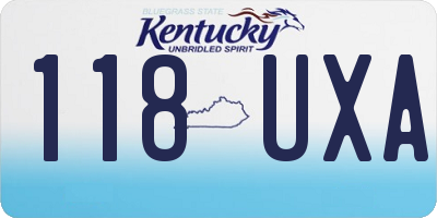 KY license plate 118UXA