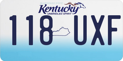 KY license plate 118UXF