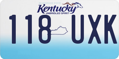 KY license plate 118UXK