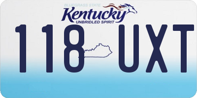 KY license plate 118UXT