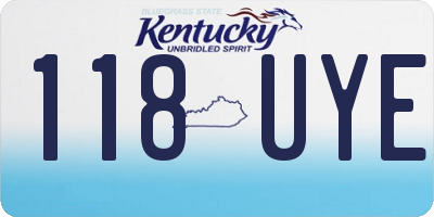 KY license plate 118UYE