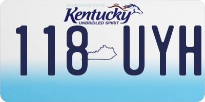 KY license plate 118UYH