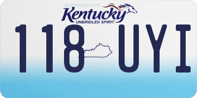 KY license plate 118UYI