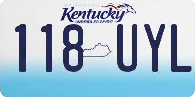 KY license plate 118UYL