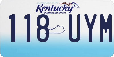 KY license plate 118UYM