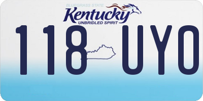KY license plate 118UYO
