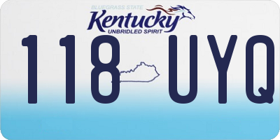 KY license plate 118UYQ