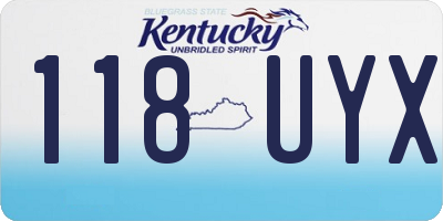 KY license plate 118UYX