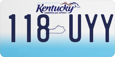 KY license plate 118UYY