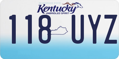KY license plate 118UYZ
