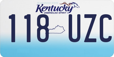 KY license plate 118UZC