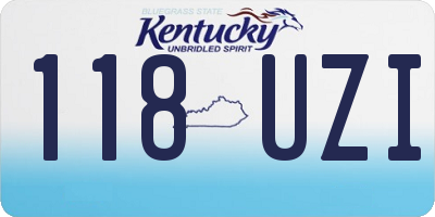 KY license plate 118UZI