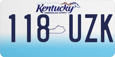 KY license plate 118UZK