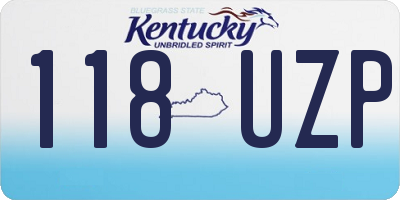 KY license plate 118UZP