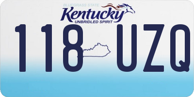 KY license plate 118UZQ