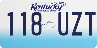 KY license plate 118UZT