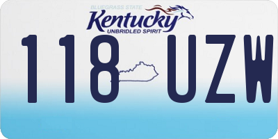 KY license plate 118UZW