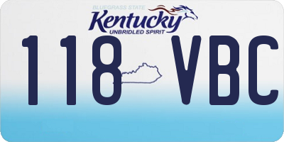KY license plate 118VBC