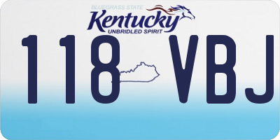KY license plate 118VBJ