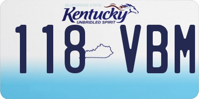 KY license plate 118VBM