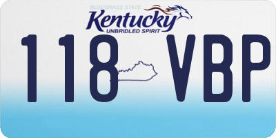 KY license plate 118VBP