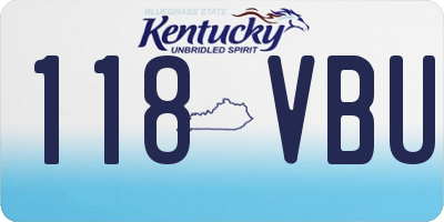 KY license plate 118VBU