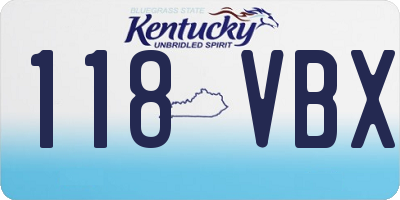 KY license plate 118VBX